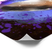 Whimsical Cup of Coffee Floral Personalized ポスター (角)