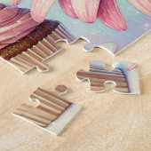 Whimsical Cupcake Fairy Girlie Girl Garden ジグソーパズル (側面)