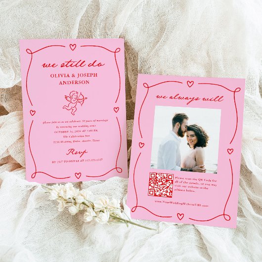 Whimsical Cupid | We Still Do Wedding Vow Renewal 招待状