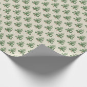 Whimsical Curvy Christmas Tree Pattern ラッピングペーパー (角)