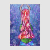 Whimsical Curvy Mermaid Nautical Coastal Decoupage 薄葉紙 (正面)