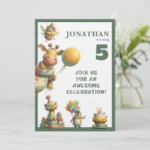 Whimsical Custom Personalized Birthday Invitation 招待状 (スタンド正面)
