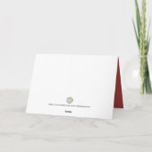 Whimsical cut paper Christmas card featuring Santa カード (裏面)