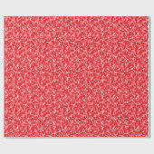 Whimsical Cute Black White Red Pattern Girly Gift ラッピングペーパー (フラット)