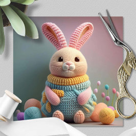 Whimsical Cute Bunny Easter シーズンカード
