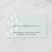 Whimsical Cute Cartoon Blue Retro Mr and Mrs Owl 名刺 (裏面)