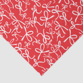 Whimsical Cute Christmas Bows Pattern Girly Gift  薄葉紙 (詳細)