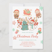 Whimsical Cute Christmas Party Invitation        招待状 (正面)