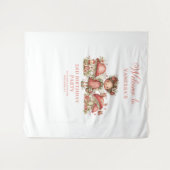 Whimsical Cute Fairy 3rd Birthday Tapestry タペストリー (正面(横))