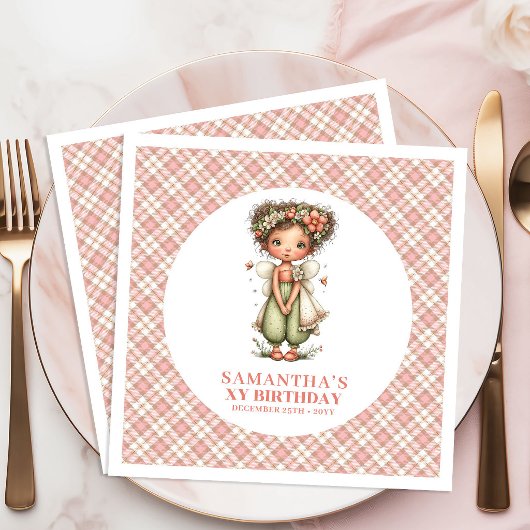 Whimsical Cute Fairy Floral 5th Birthday Party 