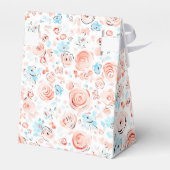 Whimsical Cute Hand Drawn Pastel Flowers Wedding フェイバーボックス (裏面サイド)