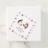 Whimsical Cute Hedgehog Chef Baker Baby Shower  フェイバータグ (インサイチュ)