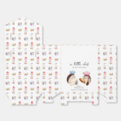 Whimsical Cute Hedgehog Chef Baker Baby Shower  フェイバーボックス (見開き)
