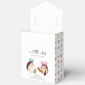 Whimsical Cute Hedgehog Chef Baker Baby Shower  フェイバーボックス (見開き)