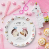 Whimsical Cute Hedgehog Chef Baker Baby Shower  ペーパープレート (パーティー)