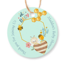 Whimsical Cute Honeycomb personalized Baby Shower
