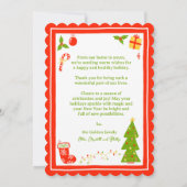 Whimsical Cute Icons Christmas CUSTOM PHOTO シーズンカード (裏面)