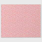 Whimsical Cute Pink White Bows Pattern Girly Gift ラッピングペーパー (フラット)