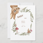  whimsical cute rabbit baby shower invitation 招待状 (正面)