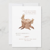  whimsical cute rabbit baby shower invitation 招待状 (裏面)