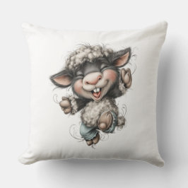 Whimsical Cute Sheep クッション