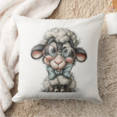 Whimsical Cute Sheep クッション (ブランケット)