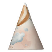 Whimsical Cute Tiger Hot Air balloon 1st Birthday パーティーハット (右)