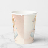 Whimsical Cute Tiger Hot Air balloon 1st Birthday  紙コップ (右)