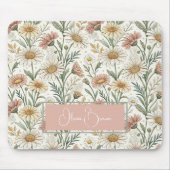Whimsical Daisy Garden Aesthetic Custom マウスパッド (正面)