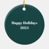 Whimsical Dancing Elves セラミックオーナメント (裏面)