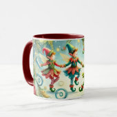 Whimsical Dancing Elves マグカップ (正面左)