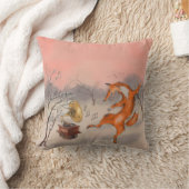 Whimsical Dancing Fox  Nature Inspired Home Decor クッション (ブランケット)