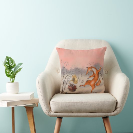 Whimsical Dancing Fox  Nature Inspired Home Decor クッション (椅子)