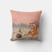 Whimsical Dancing Fox  Nature Inspired Home Decor クッション (正面)