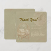 Whimsical Dandelion Baby Shower card サンキューカード (正面/裏面)