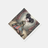 Whimsical Dark Circus Doll スタンダードカクテルナプキン (角)