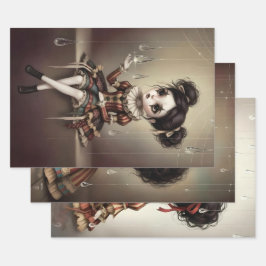 Whimsical Dark Circus Doll ラッピングペーパーシート
