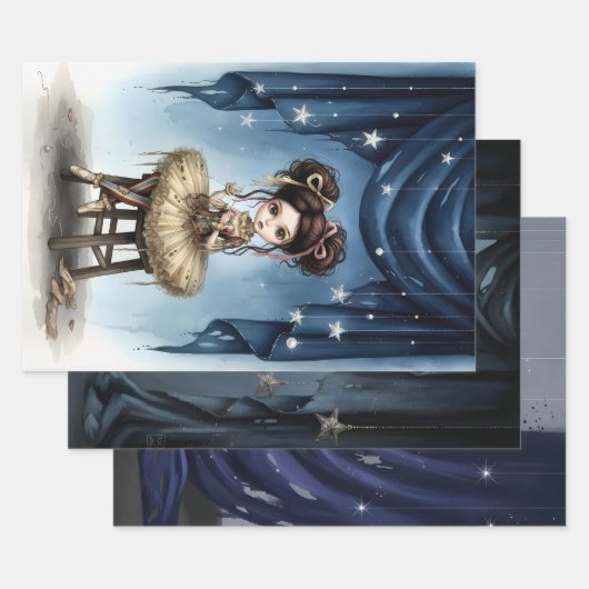 Whimsical Dark Circus Doll ラッピングペーパーシート (セット)