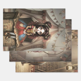 Whimsical Dark Circus Doll ラッピングペーパーシート