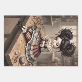 Whimsical Dark Circus Doll ラッピングペーパーシート