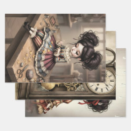 Whimsical Dark Circus Doll ラッピングペーパーシート