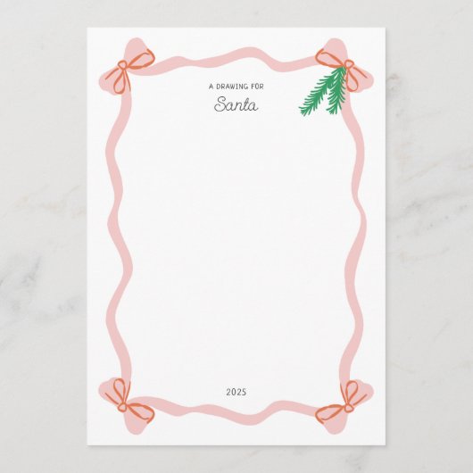 Whimsical Dear Santa Letter - Christmas Wish List (裏面)