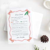 Whimsical Dear Santa Letter - Christmas Wish List