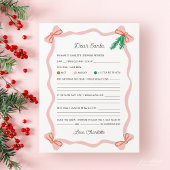 Whimsical Dear Santa Letter - Christmas Wish List