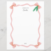 Whimsical Dear Santa Letter - Christmas Wish List (裏面)