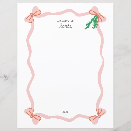 Whimsical Dear Santa Letter - Christmas Wish List (裏面)