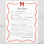 Whimsical Dear Santa Wish List for Kids (正面)