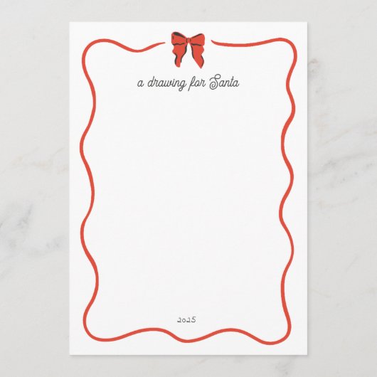 Whimsical Dear Santa Wish List for Kids (裏面)