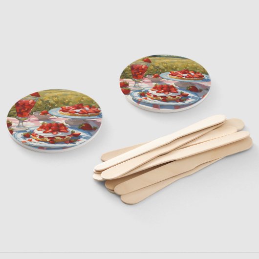 Whimsical decadent Strawberry Shortcake party ハンドファン (組立なし)