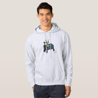 Whimsical Deer Camping Hoodie – “Deer in a Wagon”  パーカ